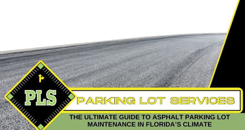 Professional asphalt sealcoating on a Florida parking lot